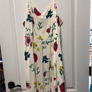 Floral Print White Dress